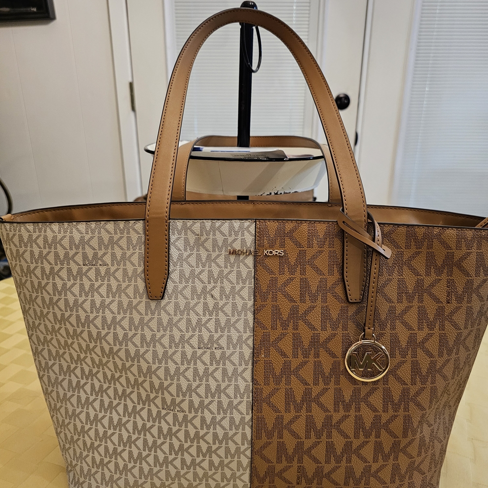 Michael Kors Brown and Tan Signature Tote